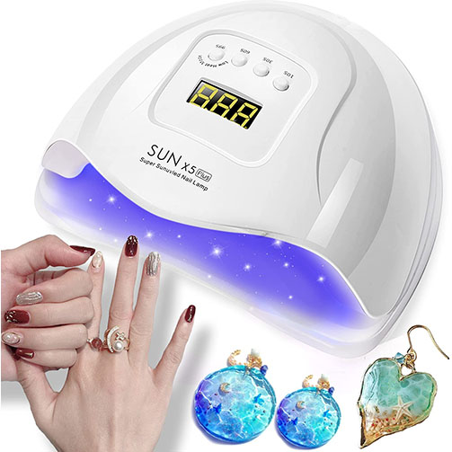 UVライト レジン用 硬化ライト ネイルライト UV波長照射強度80W 痛みのない低ヒート機能