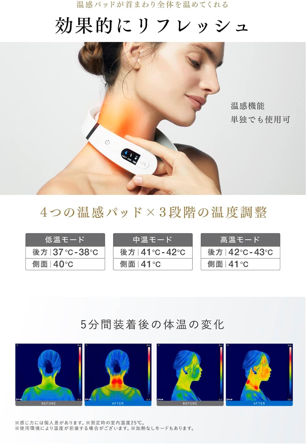 マイトレックス EMS HEAT NECK ネックマッサージャー - 画像 (4)